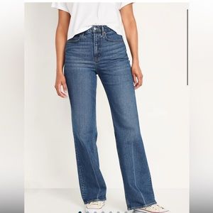 Never worn wide leg old navy jeans